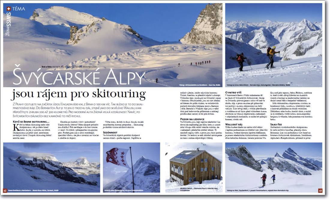 Švýcarské Alpy jsou rájem pro skitouring